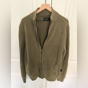 Lucky Brand Zip Cardigan, Size Large